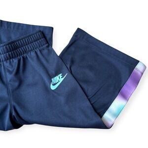Nike Baby Toddler 2T Capri Pants Navy Blue Dri-Fit Athletic Activewear